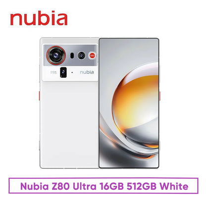 nubia Z80 Ultra 5g Smartphone Global Version Snapdragon 8 Elite Gen 5 6.85'' 144Hz Oled Display 7200Mah 90W Fast Charging 64Mp