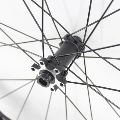 New 700C 65mm wave Road Bike UD Full Carbon Fibre Bicycle Thru Axle Center lock Disc brake Wheelset clincher tubeless rims 25mm
