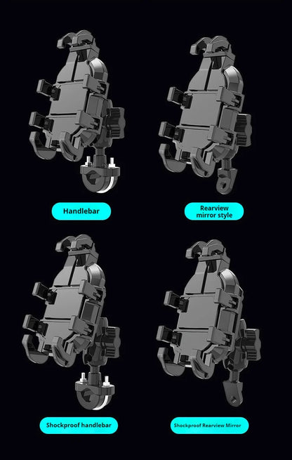 Motorcycle shock-absorbing shock-proof mobile phone holder electric vehicle riding smart phone with shock absorber shock-proof