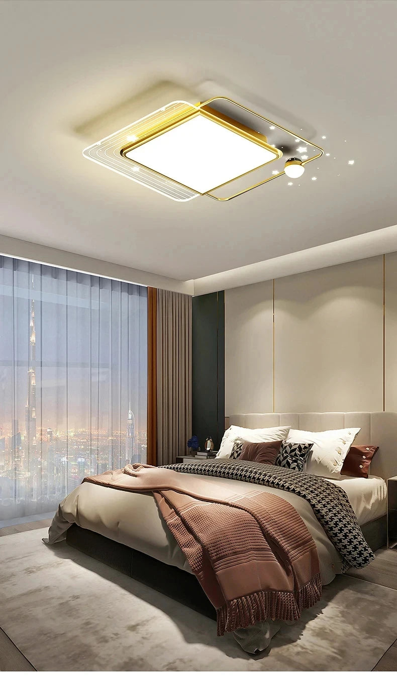 Modern Simple LED Ceiling Lamp Home Decor Bedroom Study Fixture Creative Dining Living Room Lights Children's Room Chandelier