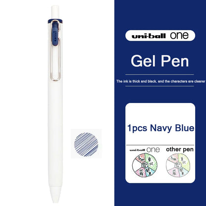 uni-ball one Mitsubishi Limted Gel Pen,Black/Red/Blue/Navy Blue Core Black Technology Signing Canetas for homework,test,meeting