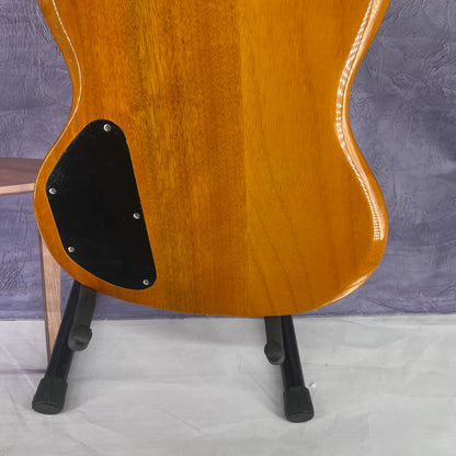 Newly launched and highly popular yellow solid-body electric guitar. Cherry wood body. Silver accessories Free Shipping