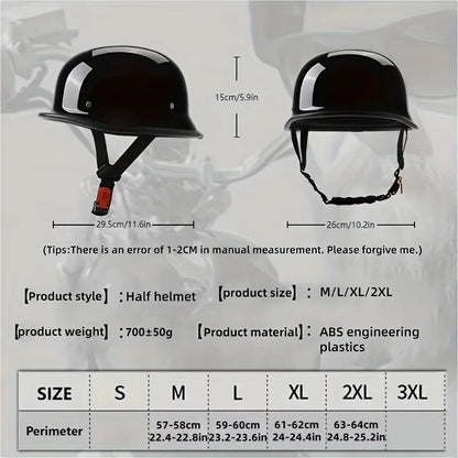 Open motorcycle half helmet German retro cruise protection helmet suitable for adult and child riding safety helmets
