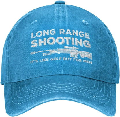 Funny Hat Long Ranges Shooting It's Like Golf But for Men Hat Men Dad Hats Cool Caps
