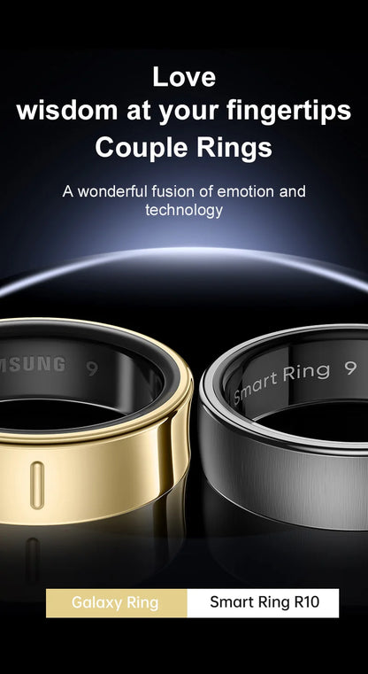Uhoofit R10 Smart Ring with Charging Case Men Women Health Heart Rate Sleep Monitor IP68 & 5ATM Waterproof Multi-sport Mode