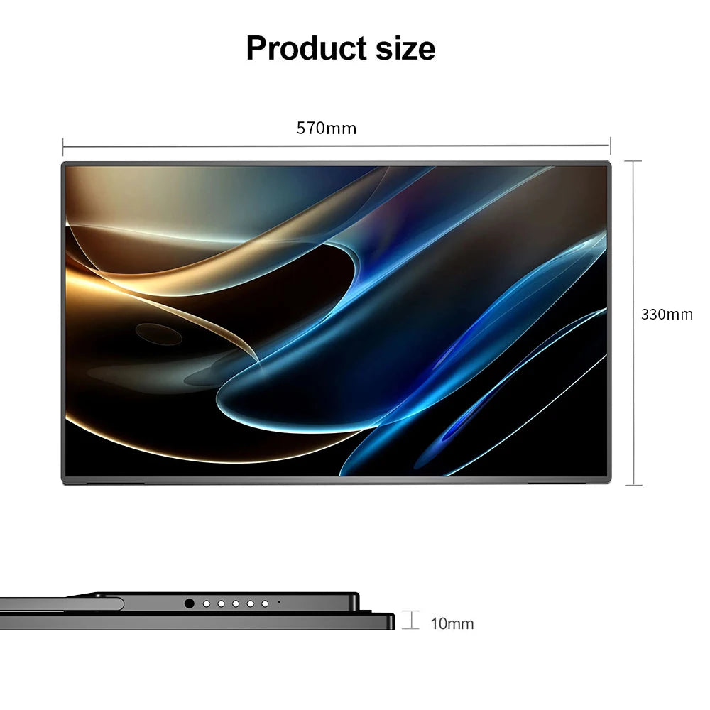 Sibolan 24.5" 2.5K Touchscreen Portable Monitor 165Hz 100% sRGB 400nit Metal Body Gaming Laptop Display Extender For Win & Mac