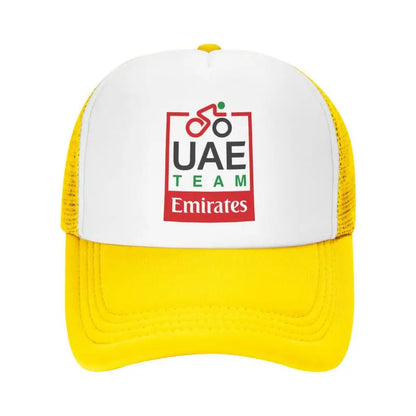 UAE Road Vehicle Print Mesh Baseball Cap Summer Breathable Sun Visor Hats Unisex Adjustable Snapback Caps Adults Trucker Hat