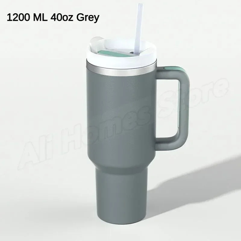 Thermal Mug 1200ml 40oz Handle Tumbler Insulated Car Travel Mug Vacuum Sublimation Stainless Steel H2.0 Flow State Tumbler Cup