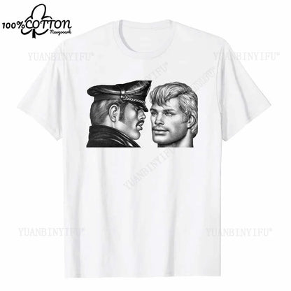 D LGBT GAY SCHWUL TOM OF FINLAND Casual pride cotton t shirt SAILOR MATROSE COPS KING Men Unisex tshirt Streetwear T-SHIRT
