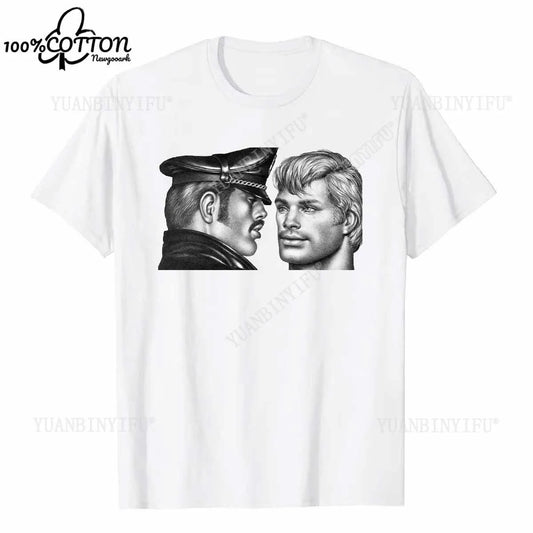 D LGBT GAY SCHWUL TOM OF FINLAND Casual pride cotton t shirt SAILOR MATROSE COPS KING Men Unisex tshirt Streetwear T-SHIRT