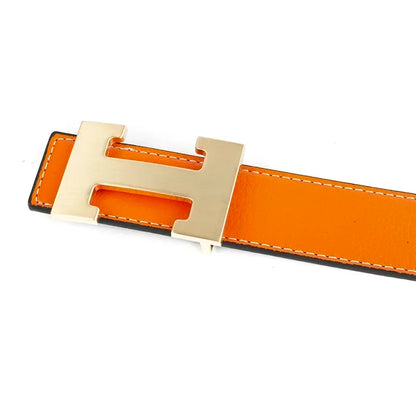 Red Luxury Designer Brand Cowhide H Belt Men High Quality Women Genuine Real Leather Dress Cowhide Strap for Jeans Waistband