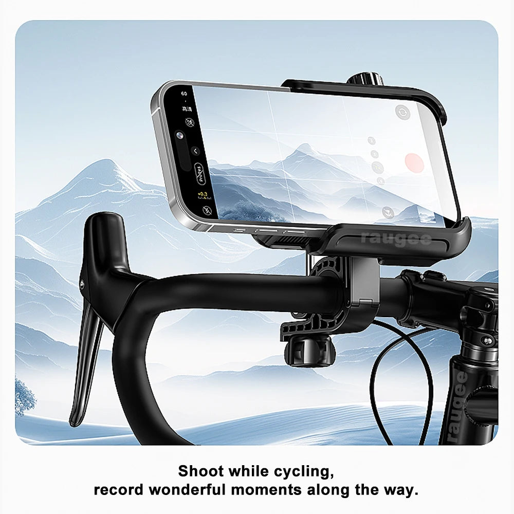 Motorcycle Cooling Phone Holder Mobile Phone Bracket 360° Rotation Shock-Resistant Navigation Cycling Cooling Stand Holder