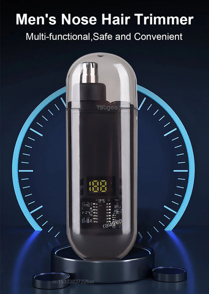 Nose Hair Trimmer Rechargeable Electric Nose Hair Remover Men Eyebrow Hair Shaving Razor Mini Pocket Portable Nose Hair Clipper