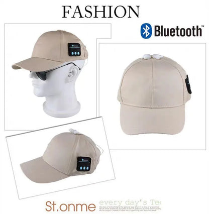 Outdoor Sports Baseball Cap with Visor Wireless Bluetooth Hands-free Music Headphone Hat