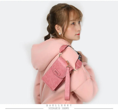 Korean edition phone bag New Baellerry fashion phone bag Buckle Crossbody Phone Bag Fashion Versatile Shoulder Bag