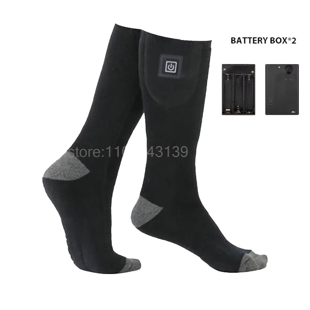 Heating Socks With Battery Box Rechargeable Anti-Cold Comfort Men Women Thermal Heated Outdoor Camping Ski Sports Winter