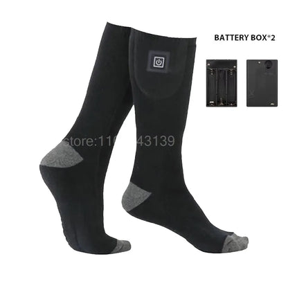 Heating Socks With Battery Box Rechargeable Anti-Cold Comfort Men Women Thermal Heated Outdoor Camping Ski Sports Winter