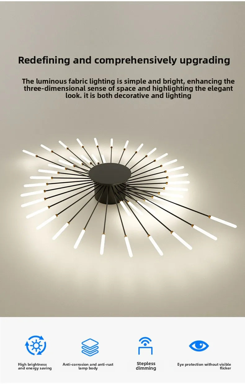 Nordic Ceiling Lighting for Living Room Bedroom Kitchen Led Ceiling Light Fixture Indoor Home Firework Decor Ceiling Lights