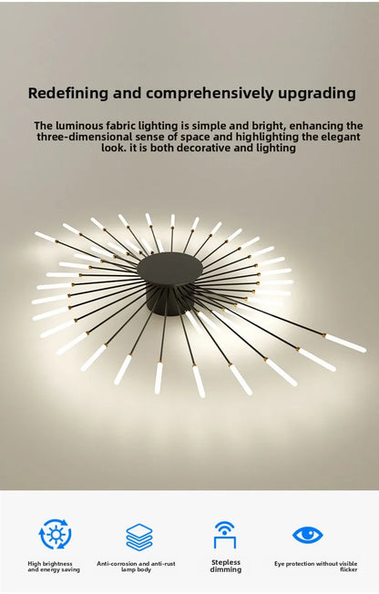 Nordic Ceiling Lighting for Living Room Bedroom Kitchen Led Ceiling Light Fixture Indoor Home Firework Decor Ceiling Lights
