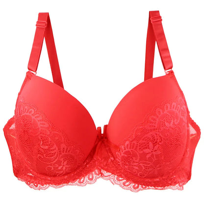 2024 New Sexy Lace Bow Bras For Women Push Up 34/75 36/80 38/85 40/90 42/95 44/100 BCDE Cup Undrwear Plus Size Linger