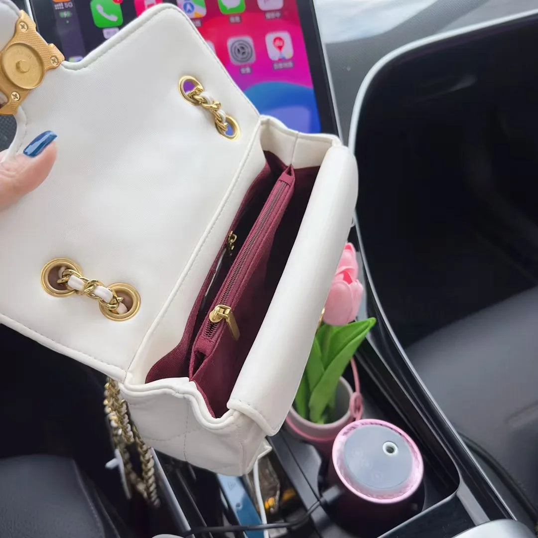 High end women's crossbody bag, high-quality leather wallet, retro design, adjustable and detachable shoulder strap, C bag