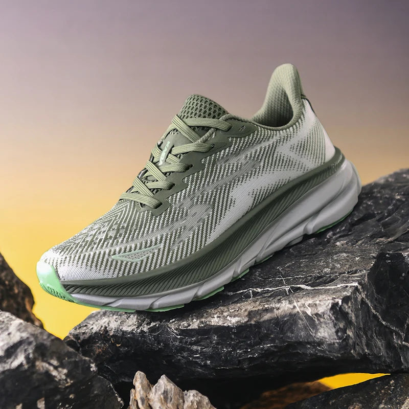 Men's Running Shoes Luxury Shoes Couple Outdoor Sneakers Cushioning Breathable Mesh Off-road Trainer Shoes Race Non-Slip Fashion