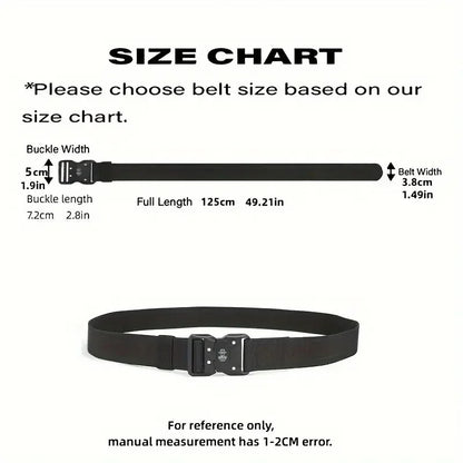 Genuine Tactical Belt Black Quick Release Outdoor Men's Belt Buckle Quick Release Elastic Belt Sport Nylon Braided Belts for Men