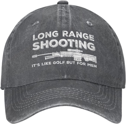 Funny Hat Long Ranges Shooting It's Like Golf But for Men Hat Men Dad Hats Cool Caps