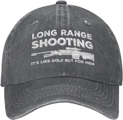 Funny Hat Long Ranges Shooting It's Like Golf But for Men Hat Men Dad Hats Cool Caps