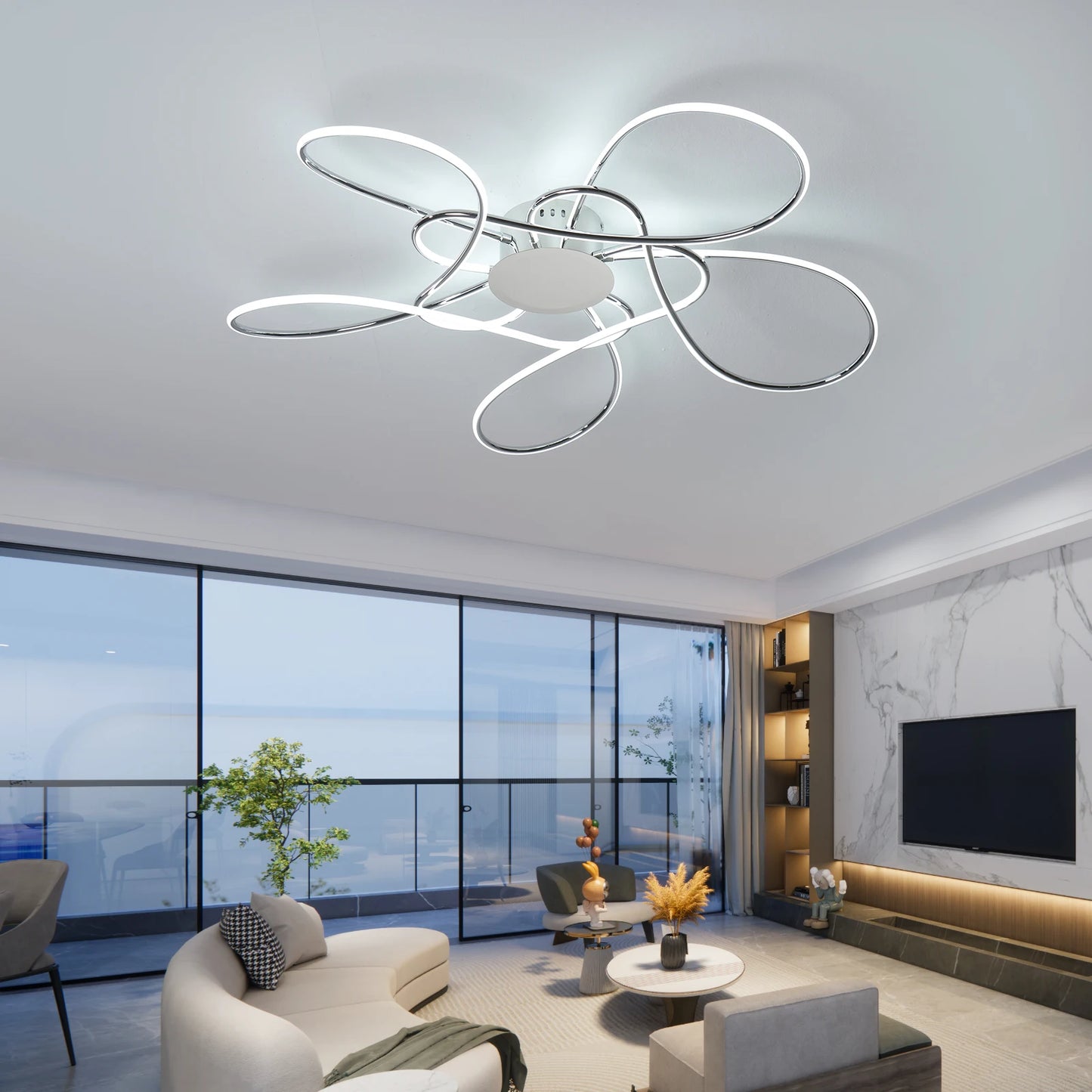 Chrome/Gold Plated Modern LED Chandelier for Living Room Lamp Bedroom Ceiling Chandeliers AC 90-260V Home Deco Light Fixture