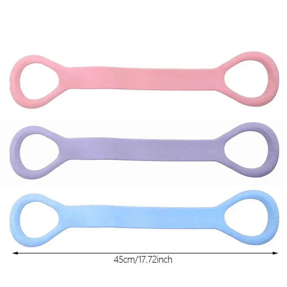 Home Fitness 8 Shaped Back Stretching Band Elastic Stretcher Pulling Band Shoulder Exercise Yoga Resistance Rope Elastic Band