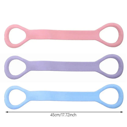Home Fitness 8 Shaped Back Stretching Band Elastic Stretcher Pulling Band Shoulder Exercise Yoga Resistance Rope Elastic Band
