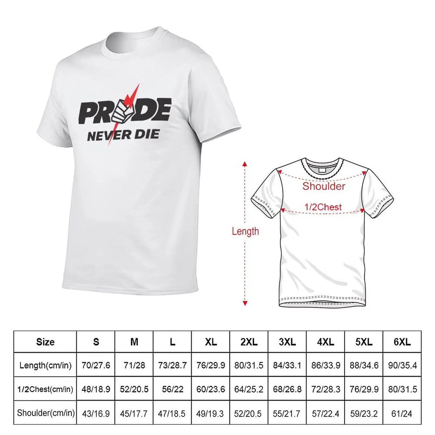 PRIDE NEVER DIE! T-Shirt anime stuff graphic tee shirt Man t-shirt summer shirt t shirts for men graphic