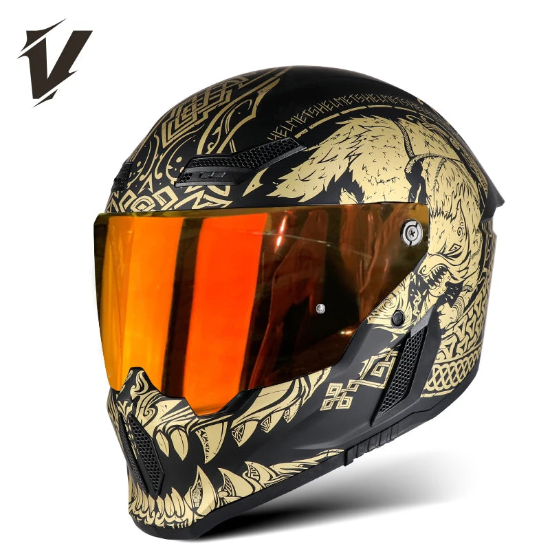 New Motorcycle Helmet DOT Approved  Full Face Racing Off-road Helmets Capacetes Men Cascos Para Moto for Harley Four Season