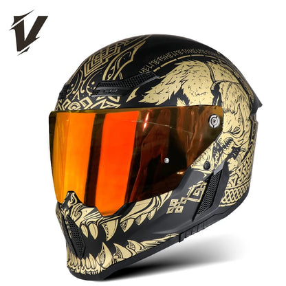 New Motorcycle Helmet DOT Approved  Full Face Racing Off-road Helmets Capacetes Men Cascos Para Moto for Harley Four Season