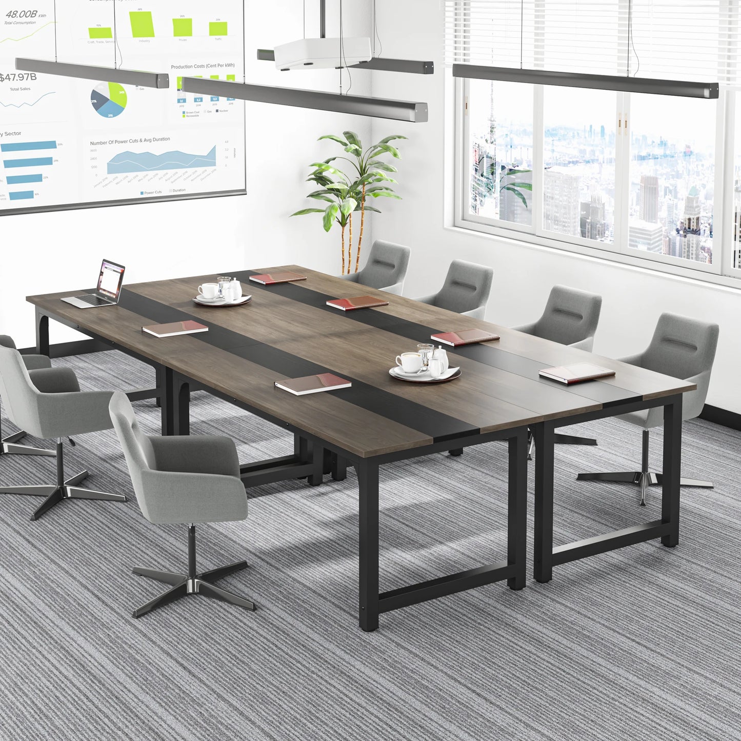 Tribesigns Large Office Desk Computer Table Study Writing Desk Workstation for Home Office Modern Computer Desk