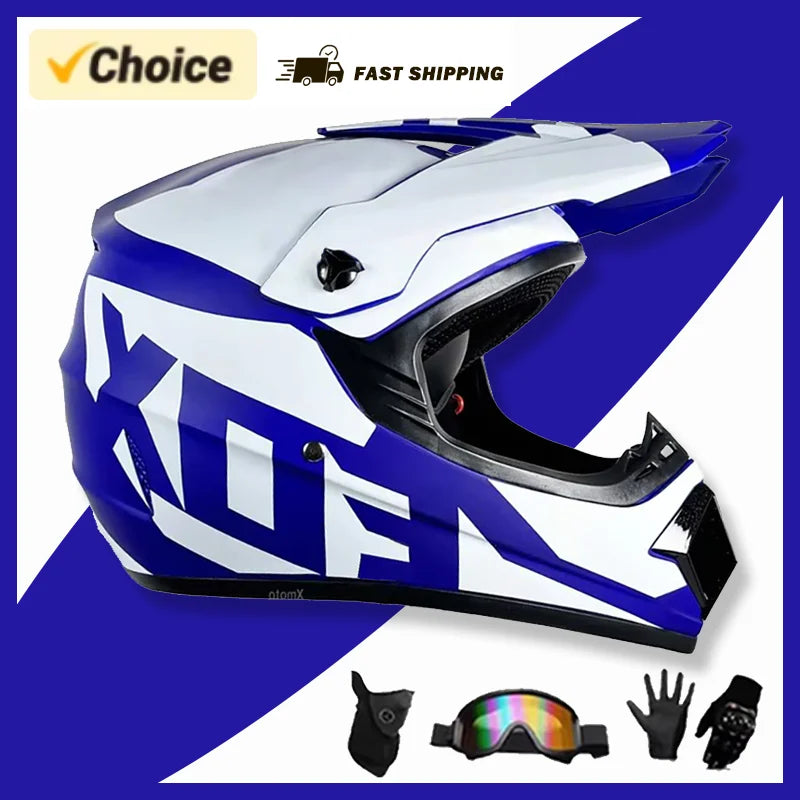 Kids' Multi-Sport Safety Helmet - DOT Certified for Dirt Bikes, DH Mountain Cycling, ATV & Kart Racing