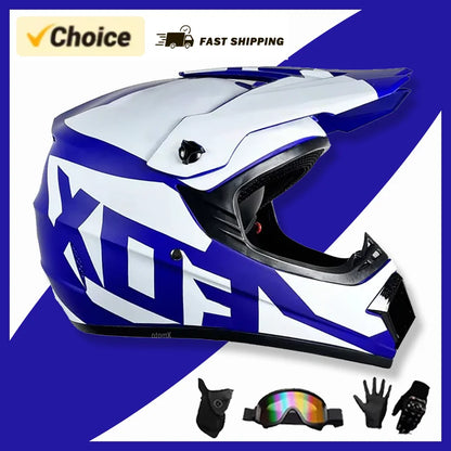 Kids' Multi-Sport Safety Helmet - DOT Certified for Dirt Bikes, DH Mountain Cycling, ATV & Kart Racing