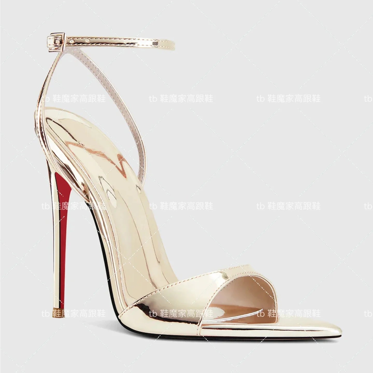 2025 new sexy high-heeled shoes with pointed toes exposed, straight buckle strap, thin heel sandals, women's fashion shoes