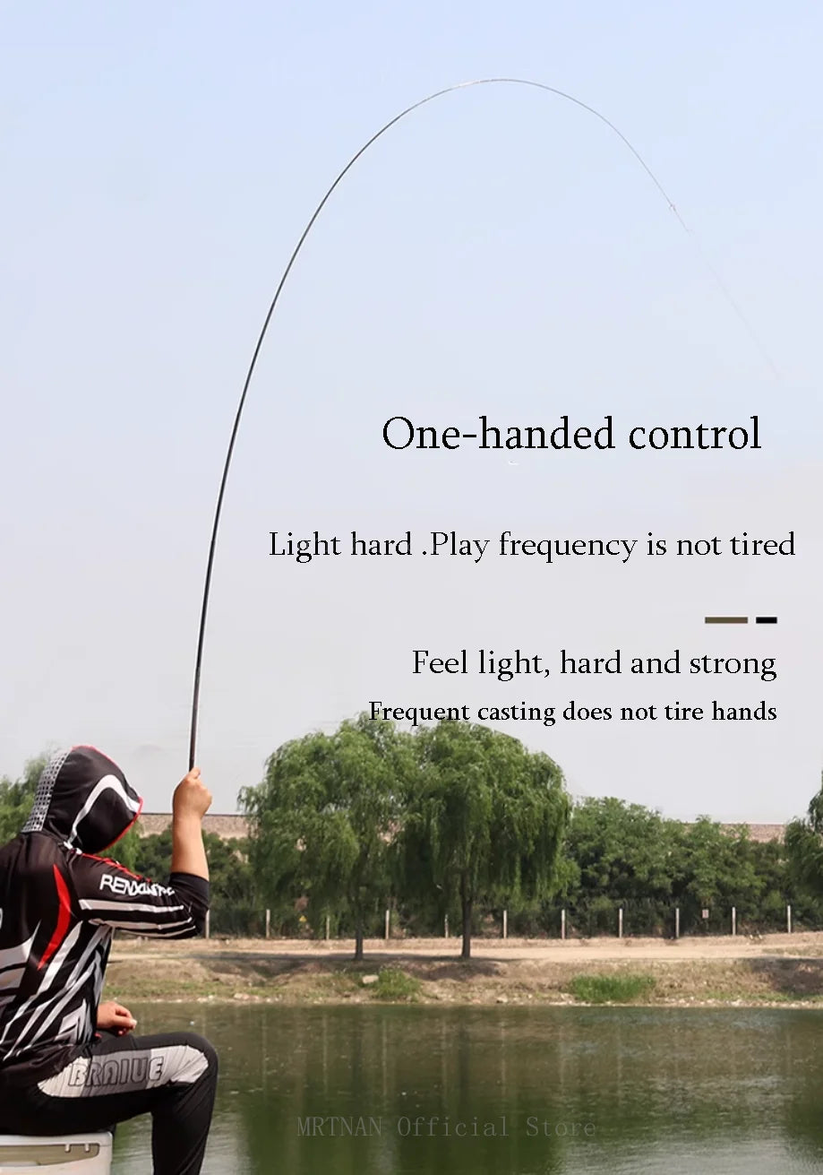 1.8M-4.5M Ultralight Telescopic Fishing Rod Travel SuperHard Stream Lake Hand Pole Carp Feeder Portable Fishing Rods