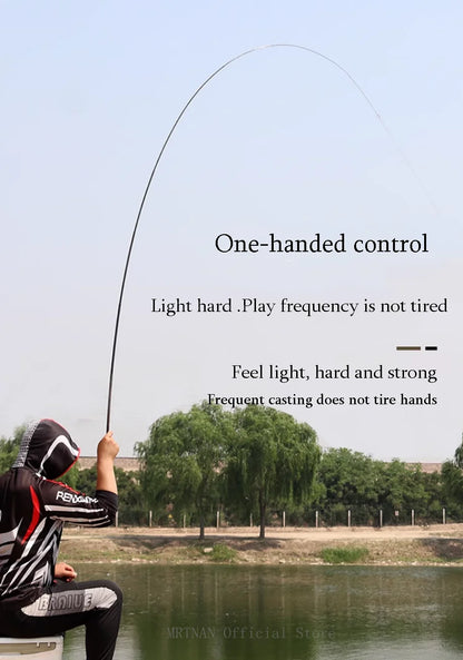 1.8M-4.5M Ultralight Telescopic Fishing Rod Travel SuperHard Stream Lake Hand Pole Carp Feeder Portable Fishing Rods