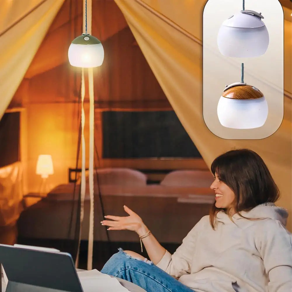 Camping Light With Hook 4 Mode Adjustable LED Tent Light Portable Outdoor Lantern Rechargeable LED Tent Lantern For Fishing Camp
