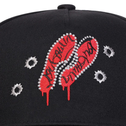 Unisex Footprint Embroidery Baseball Caps Spring and Autumn Outdoor Adjustable Casual Hats Sunscreen Hat Sports Cap