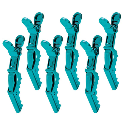 6pcs Crocodile Clip Plating Professional Hairdressing Perm Positioning Non-slip Clip Durable Portable Barber Shop Styling Tools