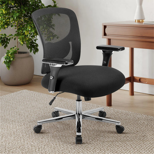 JHK 500lbs Heavy Duty Mesh Backrest Lumbar Support Office Chair Ergonomic Adjustable Height 4D Armrest Gaming Chairs for Home