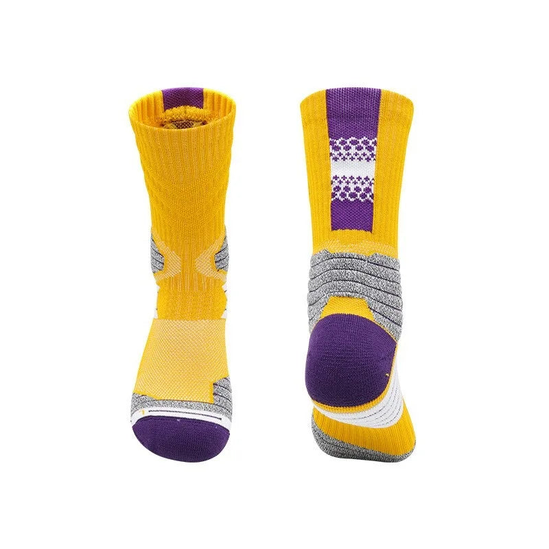 Practical Basketball Socks for Man Kids Thickened Towel Bottom Professional Medium Tube Sports for Elite Running Cycling