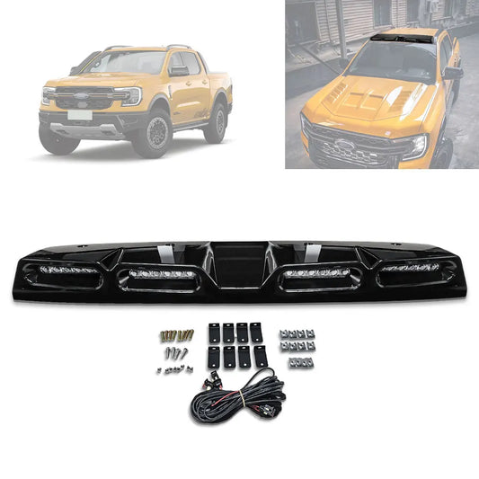 Top Light For Ford Ranger T9 2023 2024 LED Roof Spoiler Lights High Brightness Spotlight Waterproof Front Daytime Running Lamp