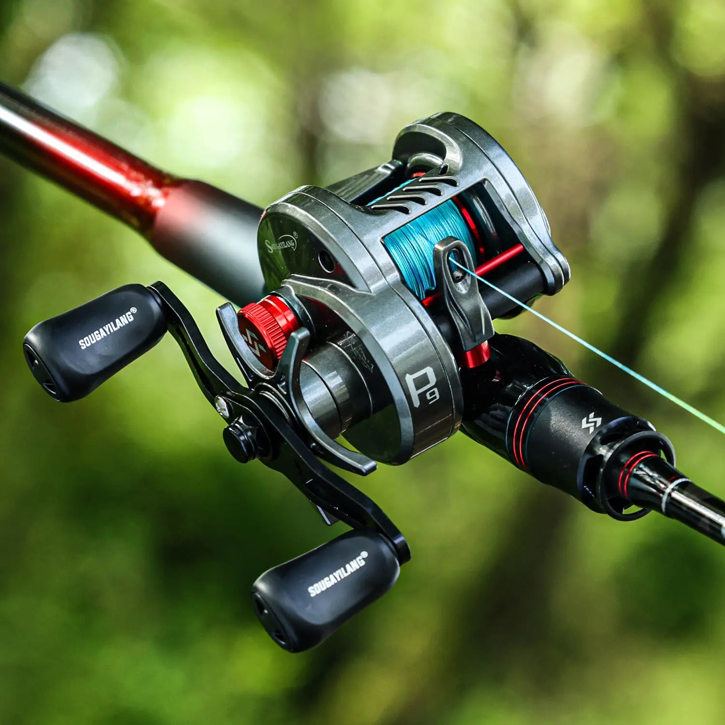 Sougayilang P9-DC Round Baitcasting Reel Electronic DC Brake System 7.2:1 Gear Ratio Ultralight Casting Fishing Reel Saltwater