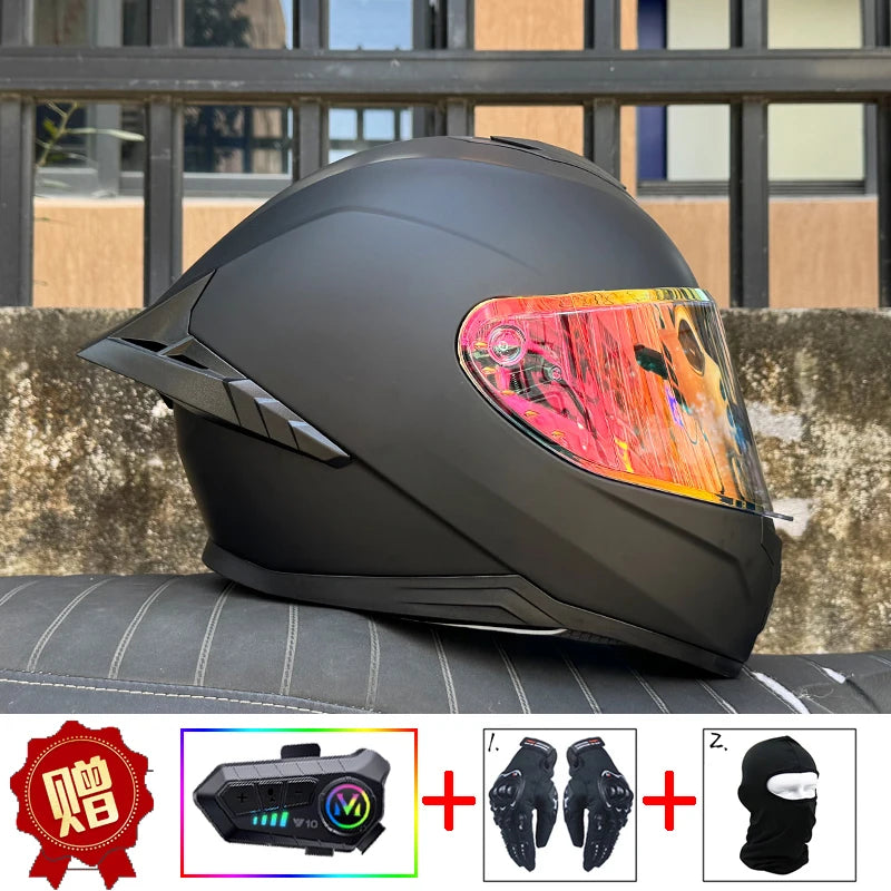 LVS motorcycle helmet men's and women's full face helmet double lens racing helmet DOT certification casco moto