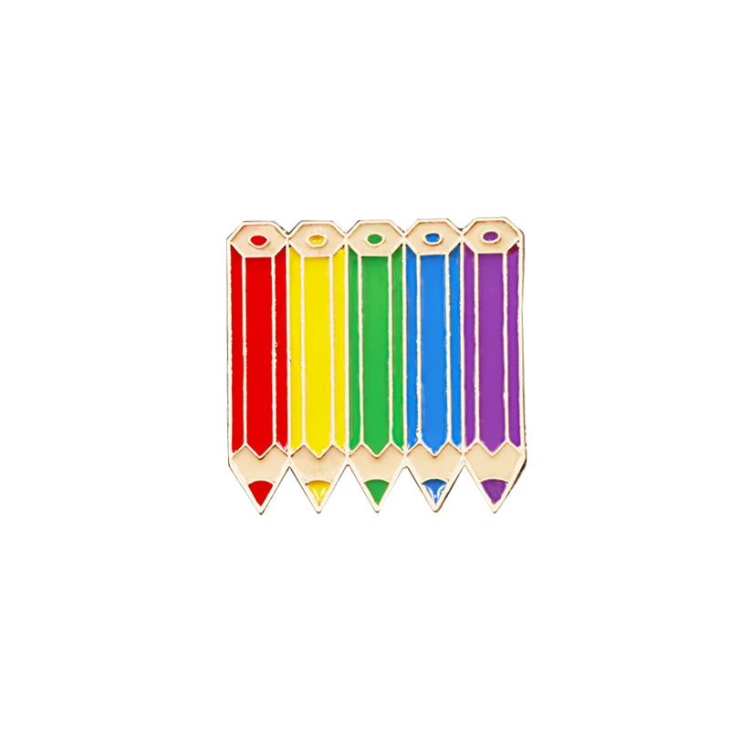 LGBT Flag Rainbow Heart Brooch Peace and Love Enamel Pins Clothes Bag Lapel Pin Gay Lesbian Pride Icon Badge Unisex Jewelry Gift